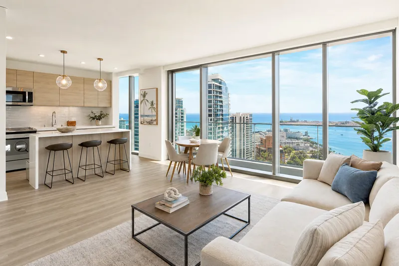 Apartment cleaning services San Diego - bright downtown San Diego apartment cleaned by Coastal Maid San Diego