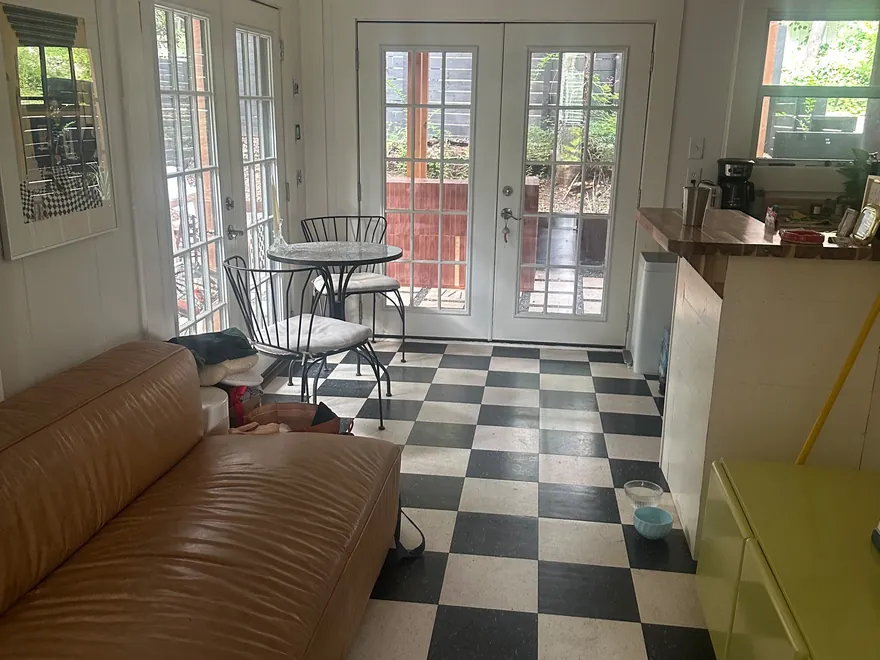 Before house cleaning - living area in a San Diego home
