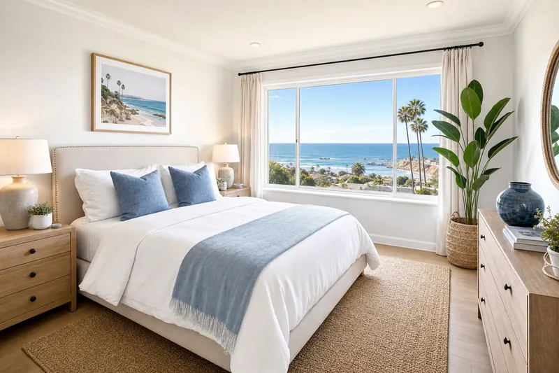 Move-in cleaning services San Diego - freshly cleaned move-in ready San Diego bedroom by Coastal Maid San Diego