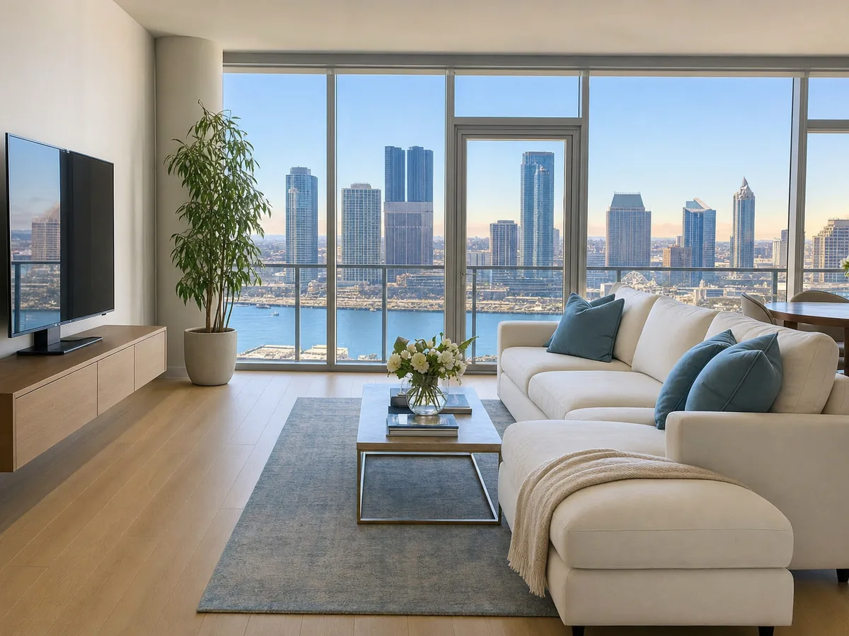 Premium apartment cleaning in San Diego by Coastal Maid, beautifully finished home