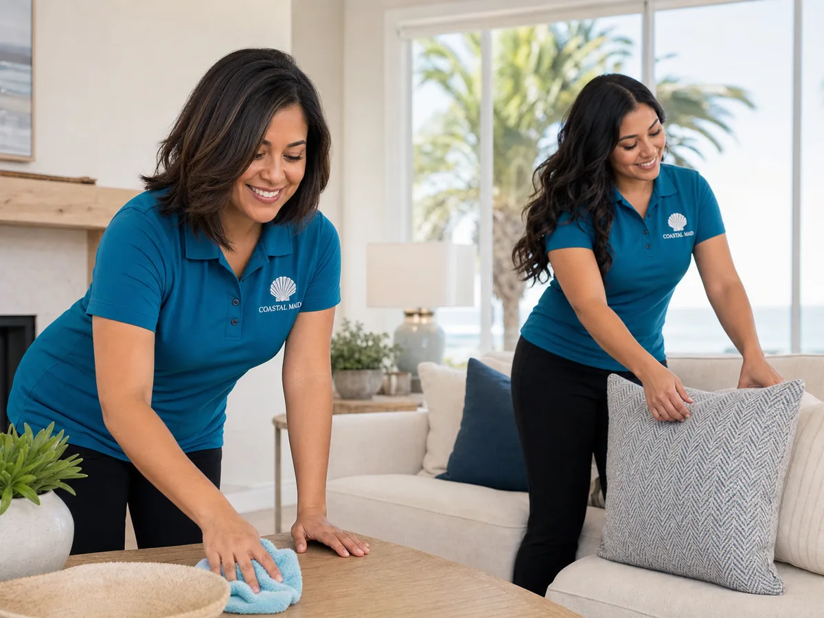 Coastal Maid San Diego team delivering premium house cleaning in a San Diego home
