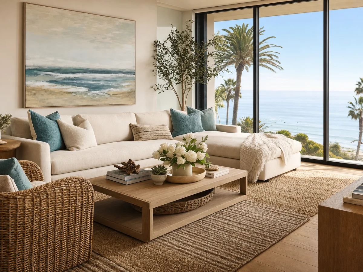 Premium interior design services in San Diego by Coastal Maid, beautifully finished home