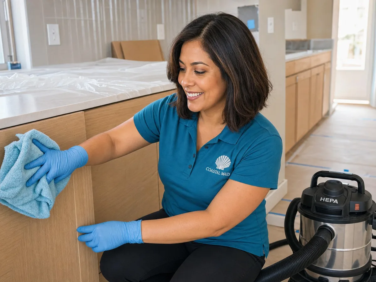 Coastal Maid San Diego team delivering premium post-construction cleaning in a San Diego home